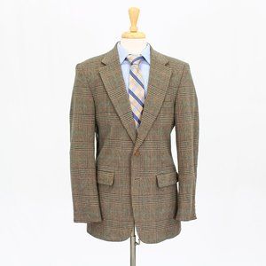 Robert Stock 40L Brown Check 2-Button Sport Coat Blazer Jacket V530
